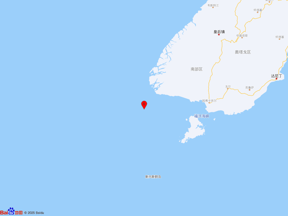 新西兰南岛西岸远海发生6.8级地震